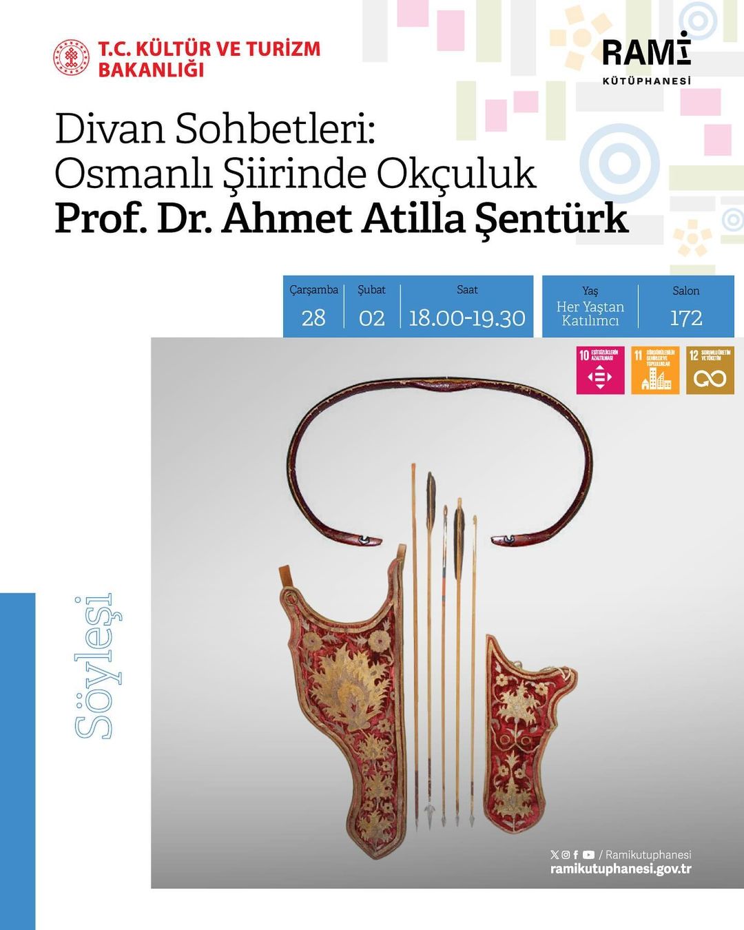 Rami Kütüphanesi - "Divan Sohbetleri: Osmanlı Şiirinde Okçuluk" Söyleşisi: Prof. Dr. Ahmet Atilla Şentürk
